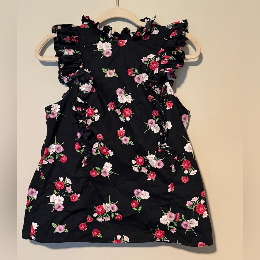 GUC Express Colorful Floral Sleeveless Cotton Blouse